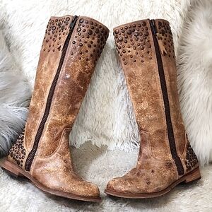Corral Distressed Brown Studded Boots